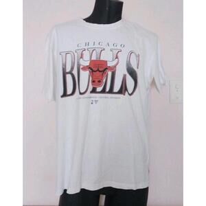 Nba Chicago Bulls White Mens Cotton T- Shirt   Vgc